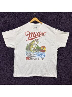 Miller High Life Fishing T-Shirt Size Extra Large